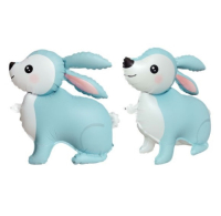 Фигура 3D, Лесной Зайка, Голубой, Сатин