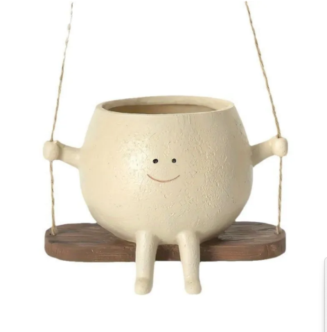Кашпо подвесное для цветов Весельчак на качеле