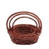 Корзина плетеная с ручкой "Классик", Ива, Коричневая, Овал