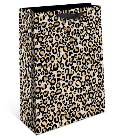 Пакет подарочный премиум Леопардовый принт