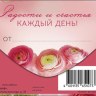Конверт для денег С Днем Рождения, Розовый, нежные ранункулюсы, лак выборочный