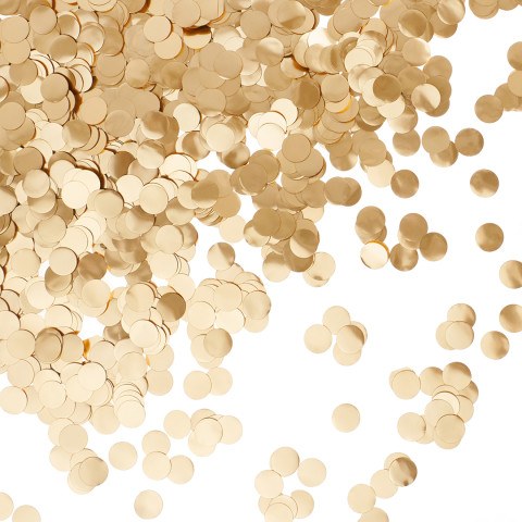 Конфетти фольга Круг, Золото, Хром
