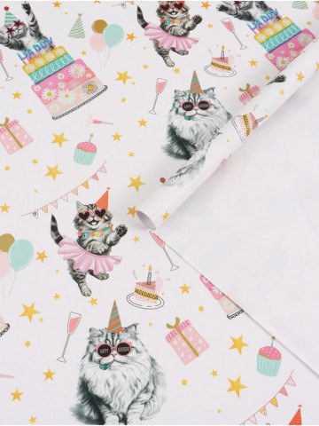 Бумага упаковочная глянцевая «Танцевальные поздравления»