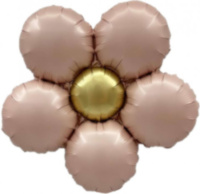 Фигура Цветок, Ромашка (надув воздухом), Розовый, Сатин