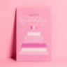 Открытка «День Рождения», розовый торт
