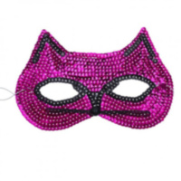 Карнавальная маска «Кошечка», с пайетками, фуксия