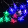 Гирлянда «Нить» с насадками «Снежинки малые», 20 LED, свечение мульти (RG/RB), мигание, USB