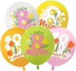 ТМ 512 Шары 8 Марта, Весенние цветы, Ассорти, пастель
