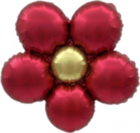 Фигура Цветок, Ромашка (надув воздухом), Красный, Сатин