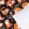 Бумага упаковочная «Коты новогодние» #нг
