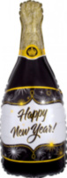 Фигура Бутылка Шампанского, С Новым Годом!, Черный/Золото