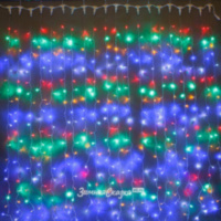 Новогодняя светодиодная гирлянда "Водопад" цветные светодиоды