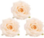Роза искусственная, бутоны, Кремовый (набор)