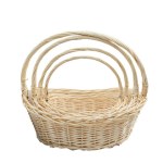 Корзина плетеная с ручкой "Классик", Ива, Натуральная