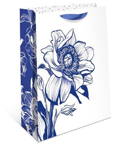 Пакет подарочный премиум Графический цветок