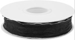 Лента тканевая Элегантная волна, Черный/Белый
