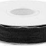 Лента тканевая Элегантная волна, Черный/Белый