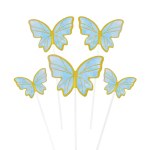 Топперы, Волшебные бабочки, Голубой/Золото