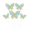 Топперы, Волшебные бабочки, Голубой/Золото