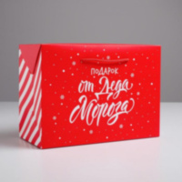 Пакет-коробка «Подарок», красный