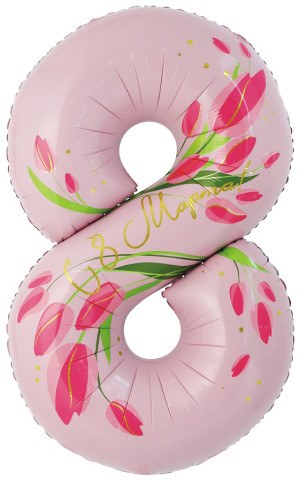 Цифра, 8 Марта, Тюльпаны