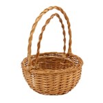 Корзина плетеная с ручкой Ива, медовый