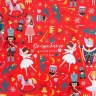 Бумага упаковочная на новый год «Щелкунчик», красный #нг