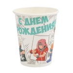 Стаканы "С днем рождения" Стиль Аниме