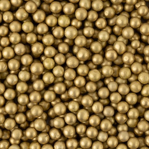 Шарики пенопласт, Золото, Металлик