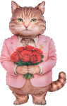 Фигура Кот Романтик, Сатин
