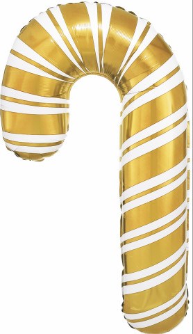 Шар с клапаном Мини-фигура, Леденец трость, Золото