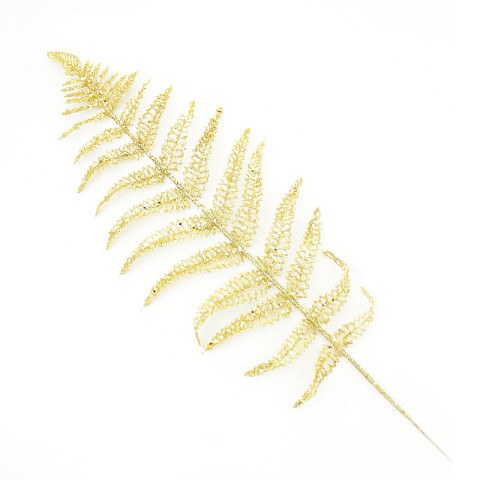Листья папоротника искусственные Золотые