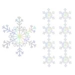 Декоративное украшение Снежинки Льдинки, Серебро, Голография