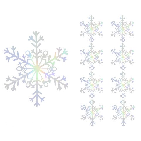 Декоративное украшение Снежинки Льдинки, Серебро, Голография