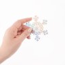 Декоративное украшение Снежинки Льдинки, Серебро, Голография