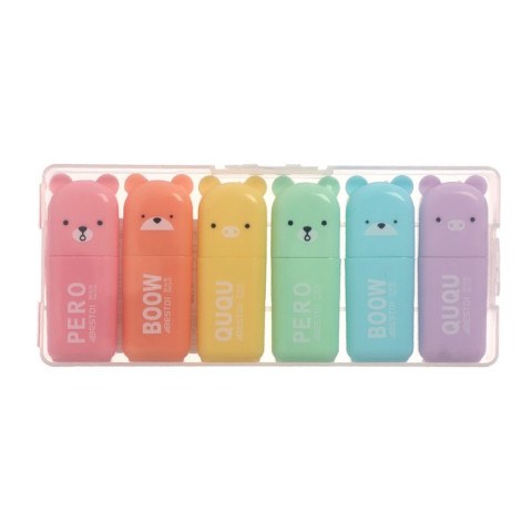 Набор маркеров-текстовыделителей «Мини-Зверьки», скошенный наконечник, узел 5 мм