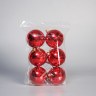 Ёлочные игрушки новогодние «Винтажный глянец», красный
