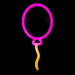 Световая фигура Воздушный шар, Розовый/Теплый белый