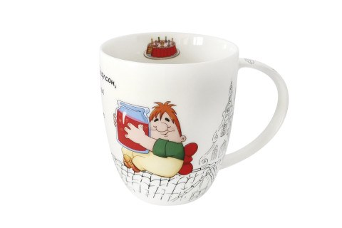 Кружка Малыш и Карлсон "Не в пирогах счастье", Quinsberry