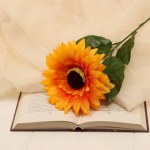 Цветы искусственные «Подсолнух», объём