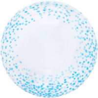 Сфера 3D, Deco Bubble, Голубое конфетти, Прозрачный
