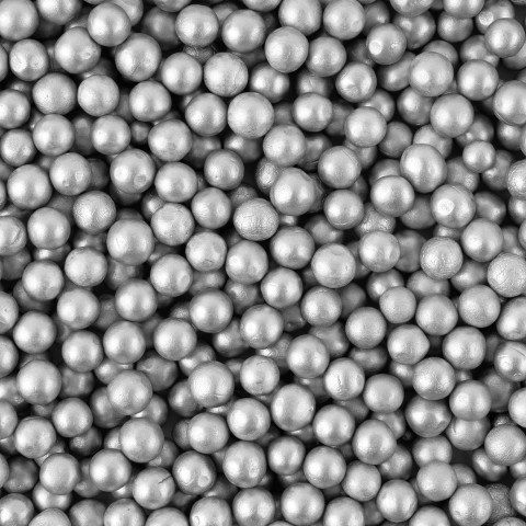 Шарики пенопласт, Серебро, Металлик
