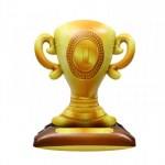 Фигура 3D на подставке, Кубок Чемпиона, Золото