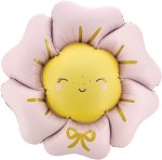 Фигура Цветок, Солнышко, Розовый, Сатин