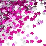 Конфетти фольга Звезда, Розовый микс, Металлик