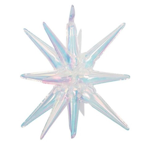 Звезда 3D Хамелеон, Прозрачный перламутр  не составная (один клапан)