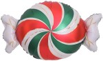 Фигура Конфета, Золотые полоски, Красный/Зеленый