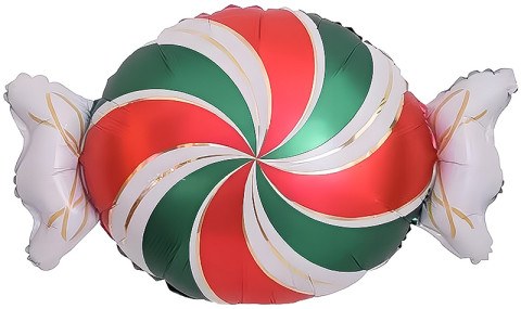 Фигура Конфета, Золотые полоски, Красный/Зеленый