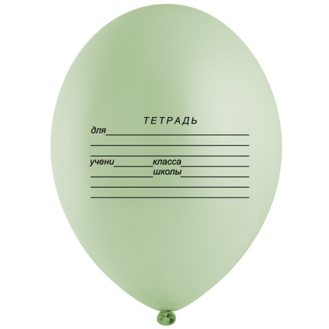BB Шары Школьная тетрадь, пастель