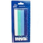 Свечи Гармония, Голубой микс, с блестками